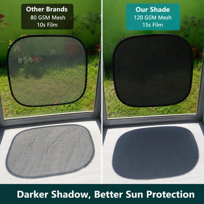 Car PVC Mesh Electrostatic Sunshade, 2 Black Films, 4 Black Films, 2 Translucent Films, 4 Translucent Films