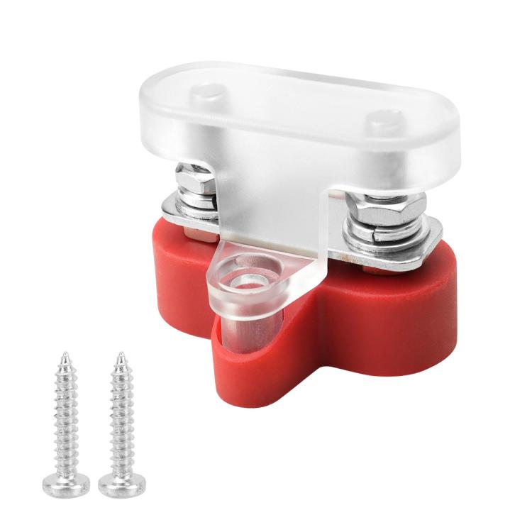48V Car Yacht Heavy Duty Terminals With Transparent Cover, M6 Red Single Stud, M6 Black Single Stud, M6 Red Double Stud, M6 Black Double Stud, M6 Red Double Stud with Washer, M6 Black Double Stud with Washer, M8 Red Single Stud, M8 Black Single Stud