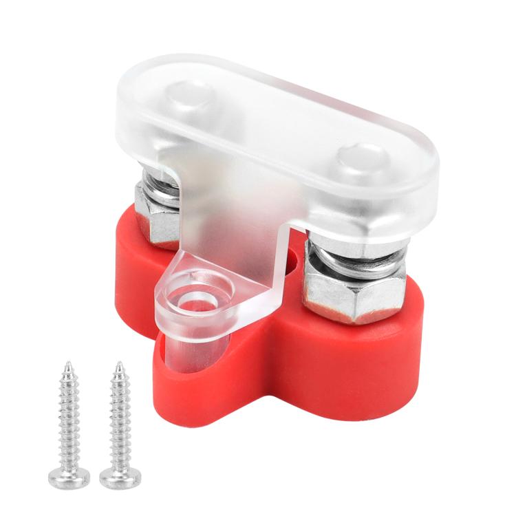 48V Car Yacht Heavy Duty Terminals With Transparent Cover, M6 Red Single Stud, M6 Black Single Stud, M6 Red Double Stud, M6 Black Double Stud, M6 Red Double Stud with Washer, M6 Black Double Stud with Washer, M8 Red Single Stud, M8 Black Single Stud