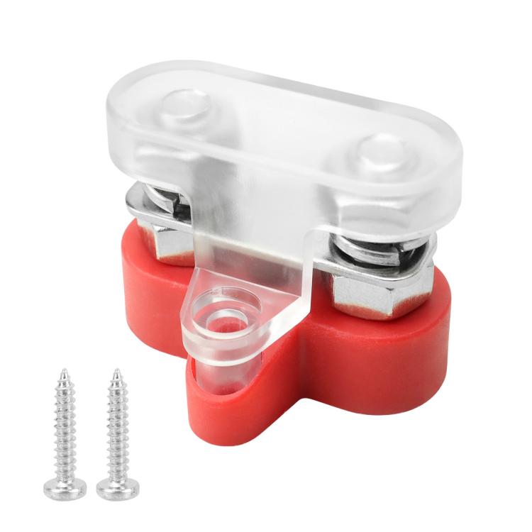 48V Car Yacht Heavy Duty Terminals With Transparent Cover, M6 Red Single Stud, M6 Black Single Stud, M6 Red Double Stud, M6 Black Double Stud, M6 Red Double Stud with Washer, M6 Black Double Stud with Washer, M8 Red Single Stud, M8 Black Single Stud