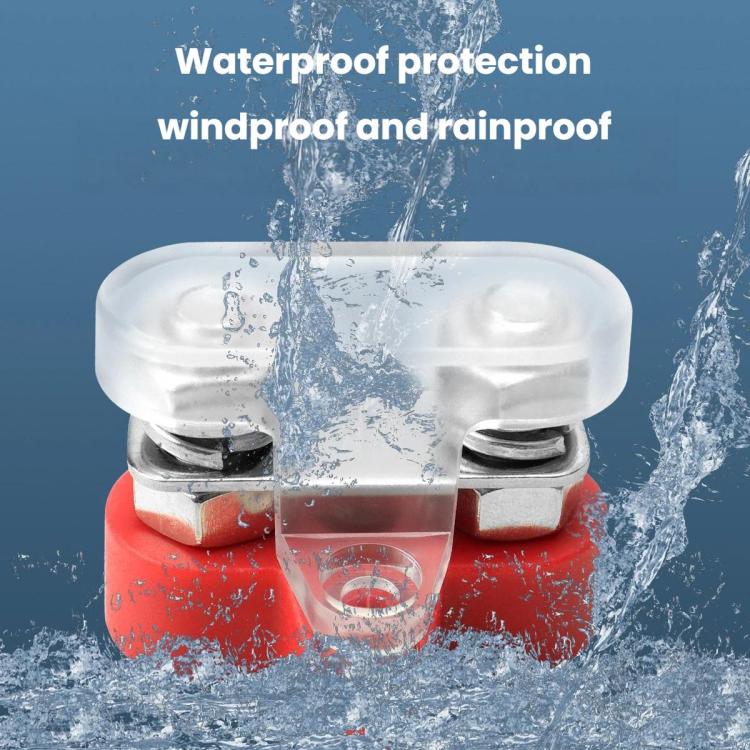 48V Car Yacht Heavy Duty Terminals With Transparent Cover, M6 Red Single Stud, M6 Black Single Stud, M6 Red Double Stud, M6 Black Double Stud, M6 Red Double Stud with Washer, M6 Black Double Stud with Washer, M8 Red Single Stud, M8 Black Single Stud
