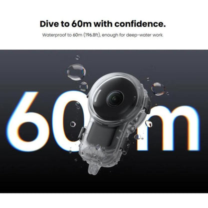 For Insta360 X6 Original Professional Fully Invisible Diving Housing, 60m Waterproof, 60m Diving Housing