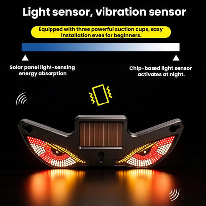 Car LED Wireless Solar-Powered Evil Eye Triangular Window Decorative Light, Y5, Y6, Y7