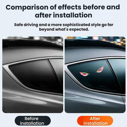Car LED Wireless Solar-Powered Evil Eye Triangular Window Decorative Light, Y5, Y6, Y7