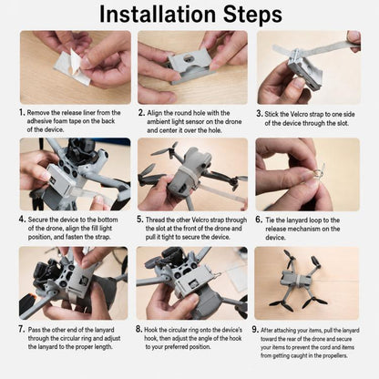 LKTOP PT-1 Drone Payload Release System Light Sensor Airdropper For DJI Mini 5 Pro / Air 3 Series / Mavic Series