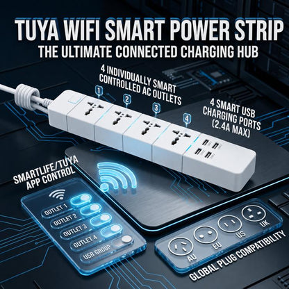 For Tuya Smart Power Strip, Wireless Control Switch Mobile Remote Timing Voice Home Individual Controlled Outlets, EU Plug, EU Plug Universal Socket, UK Plug Universal Socket, US Plug Universal Socket, AU Plug Universal Socket