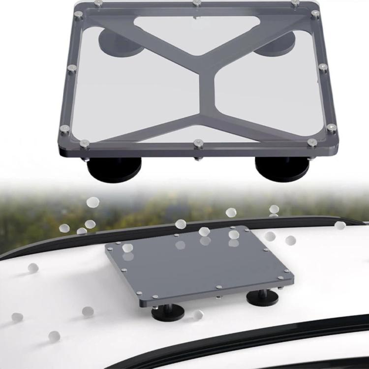 For Starlink Mini Aluminum Alloy Anti-hail Magnetic Roof Bracket, Gray