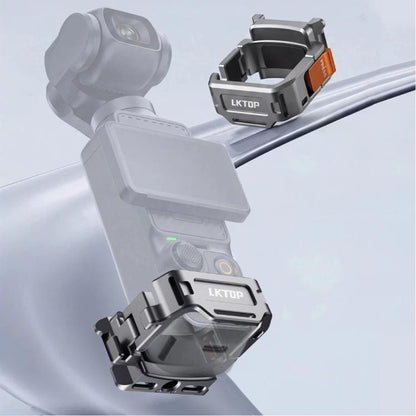For DJI Osmo Pocket 4 / 3 LKTOP Quick Release Expansion Frame Aluminum Cage with Cold Shoe & Arca Swiss, AC-012