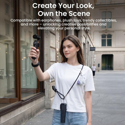 aMagisn Retractable Camera Crossbody Strap Neck Lanyard Cord for DJI Osmo Pocket 4/3, Insta360 Luna Ultra