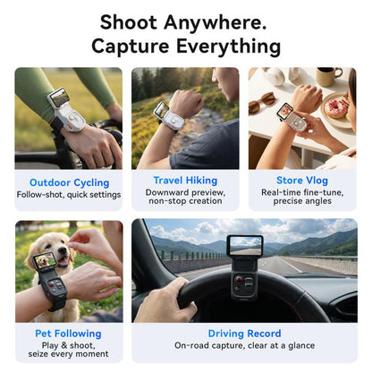 For Insta360 Luna Ultra Detachable Screen Monitor aMagisn Strap Silicone Case Adjustable Wristband Cover