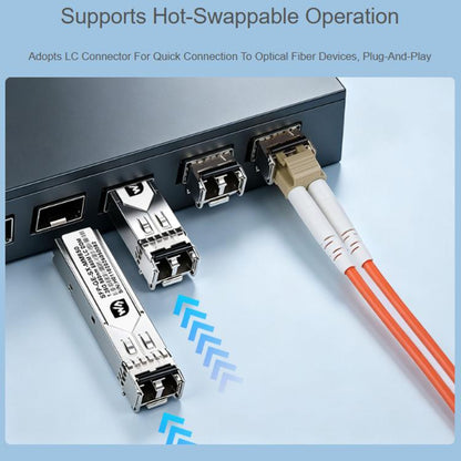 WAVESHARE Gigabit SFP Optical Transceiver With LC Connector Supports Hot-Swappable Operation Plug-And-Play, Multimode, Single-mode