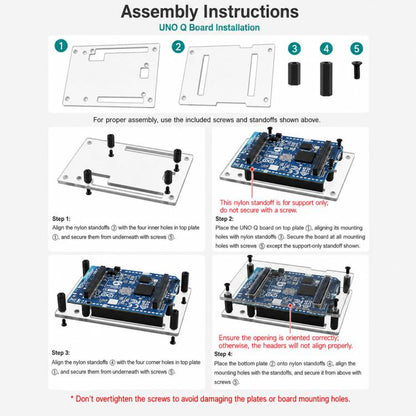 WAVESHARE For Arduino UNO Q Development Board Enclosure Kit Upgrade Version, 2GB+16GB, 4GB+32GB