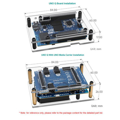 WAVESHARE For Arduino UNO Q Development Board Enclosure Kit Upgrade Version, 2GB+16GB, 4GB+32GB