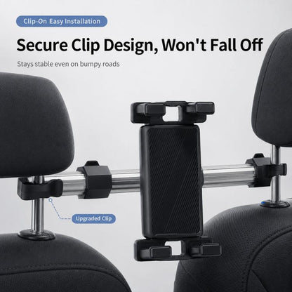 Car Seat Back Aluminum Tube Phone Holder Cup Holder With Hooks
