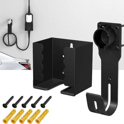 For J1772 US Standard EV Charger Holder and Control Box Bracket Set Holster and Cable Organizer, Metal, Standard