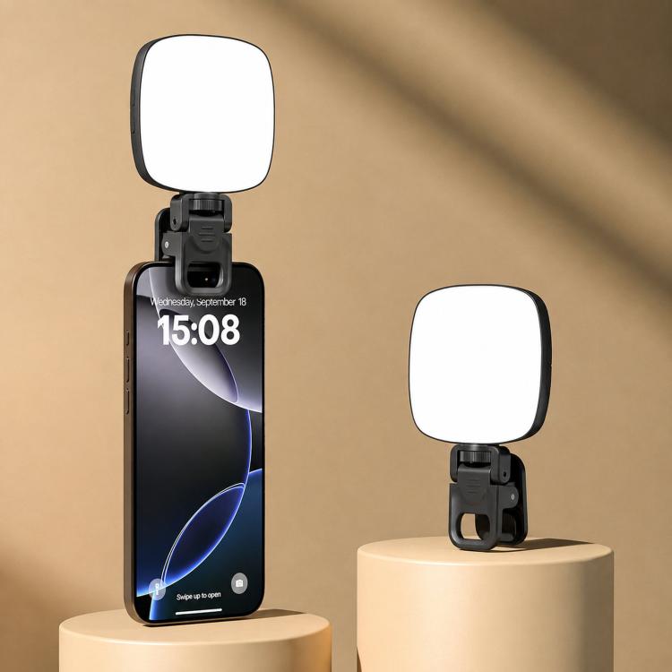M-01 Rechargeable Clip Phone Three Color Temperatures Fill Light Portable Mini LED Video Light
