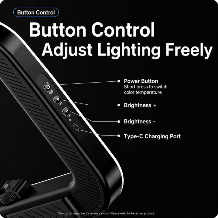 Handheld Smartphone Video Rig Light Rechargeable Camera Cage Ring Light, 4400mAh, 6600mAh, 8000mAh