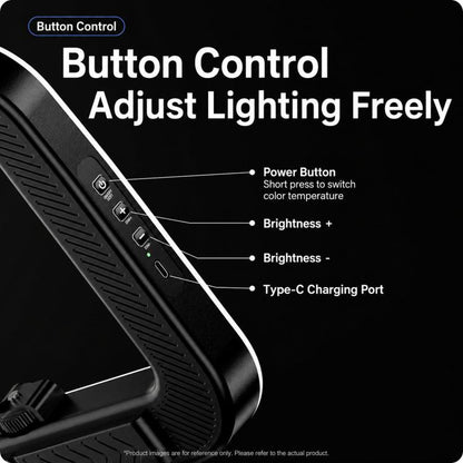 Handheld Smartphone Video Rig Light Rechargeable Camera Cage Ring Light, 4400mAh, 6600mAh, 8000mAh