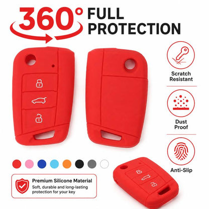 Silicone Key Cover For Volkswagen Golf 7 / Teramont X / Bora / Lavida Plus / T-Cross / Sagitar