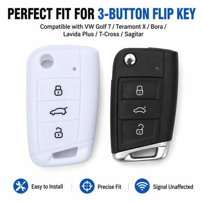Silicone Key Cover For Volkswagen Golf 7 / Teramont X / Bora / Lavida Plus / T-Cross / Sagitar