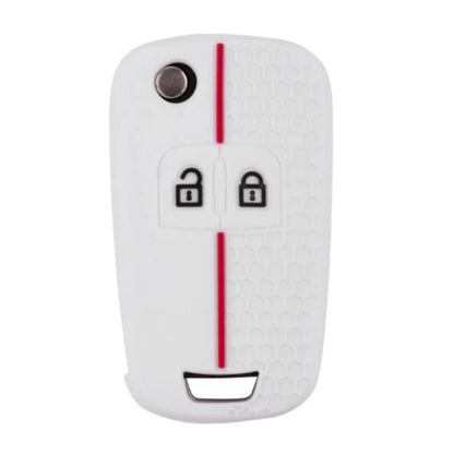 Folding Two-Button Honeycomb Texture Full-Coverage Key Cover for Opel Meriva