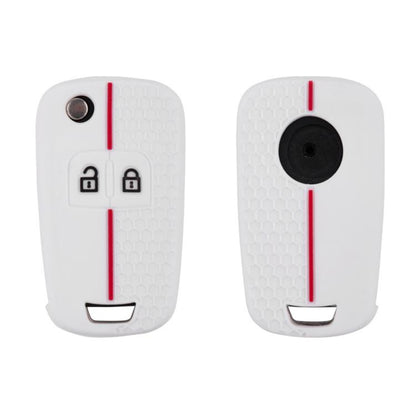 Folding Two-Button Honeycomb Texture Full-Coverage Key Cover for Opel Meriva