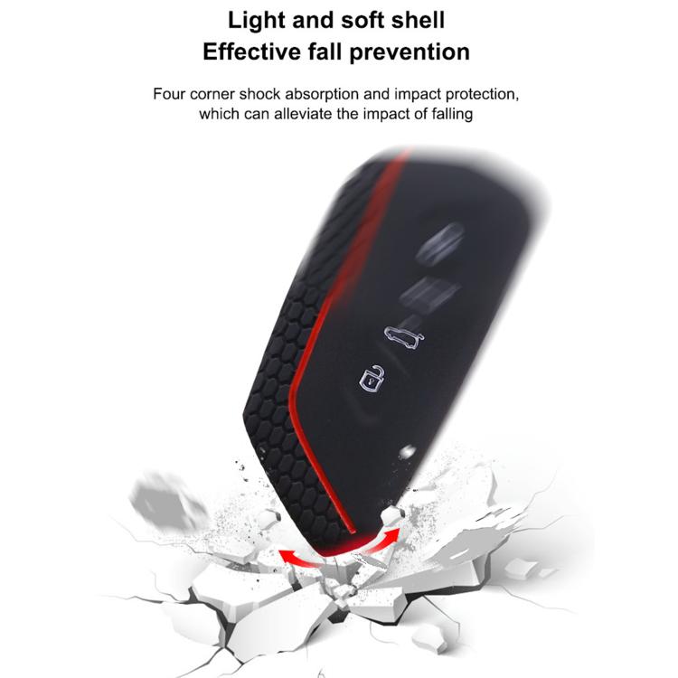 2pcs Silicone Key Fob Cover For Volkswagen Golf 8 / Talagon / ID4 Crozz / ID6X / Teramont
