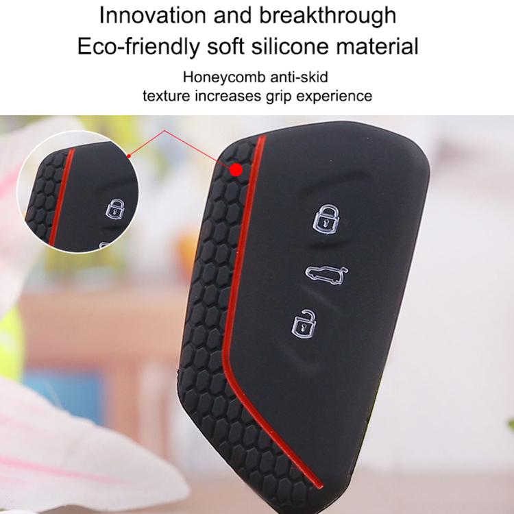 2pcs Silicone Key Fob Cover For Volkswagen Golf 8 / Talagon / ID4 Crozz / ID6X / Teramont