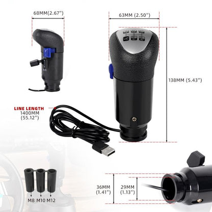 USB Gear Shift Knob For Logitech G29 / G27 / G920 Thrustmaster TH8A PC Truck Simulator Shifter, SFN190