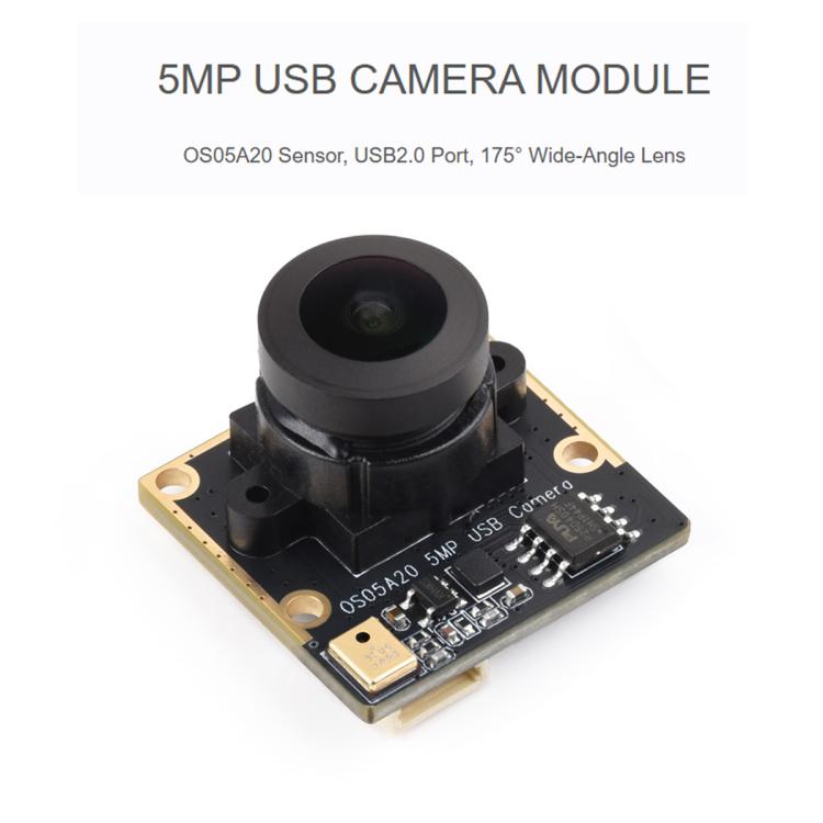 Waveshare OS05A20 5MP USB Camera Module Type B Supports USB2.0 Port, 35566
