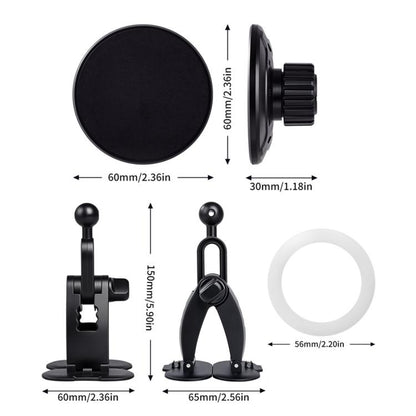 Car Center Console Navigation Fixed Adhesive Base Bracket, Magnetic