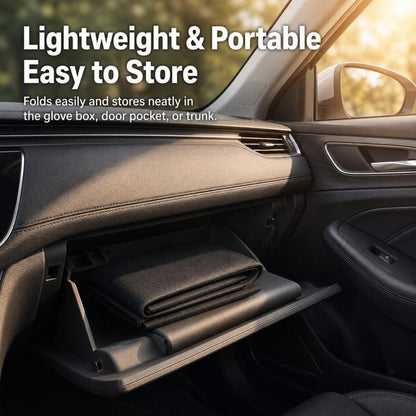 Car Windshield Rain Gutters Prevent Leaf Bird Droppings Dust Cover, Front Aluminum Tint, Front Polyester Taffeta