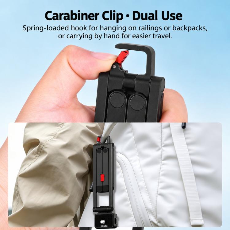 BRDRC Rotating Magnetic Tripod Expansion Clip For DJI Osmo Pocket 4P / Insta360 X6