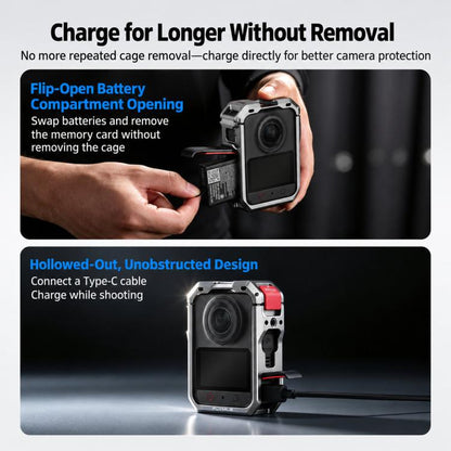 For DJI Osmo 360 II Flymile Quick-Release Extended Protective Cage Lens Cap