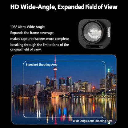 For Insta360 Luna Pro BRDRC External 108-Degree Wide-Angle Lens