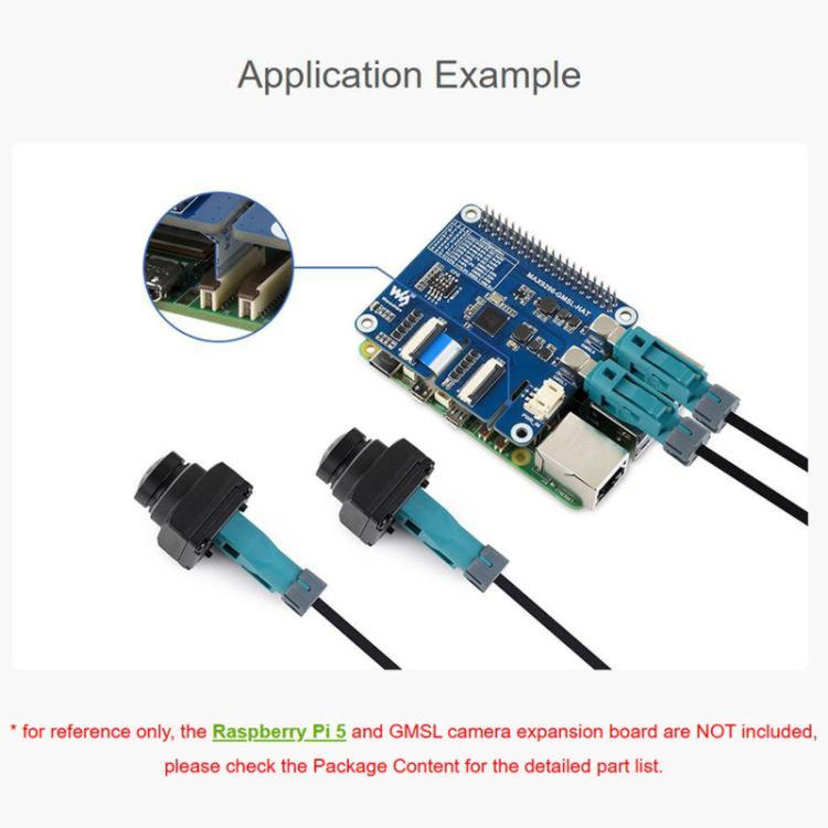 Waveshare 2MP GMSL Camera Module With 118.4-Degree Wide FOV Automotive-Grade Image Sensor, 35539
