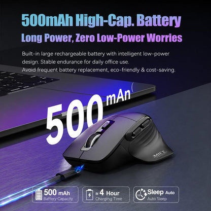 IMICE G209 Wireless Mouse Dual Mode Bluetooth 2.4G Ergonomic Rechargeable Optical Mice