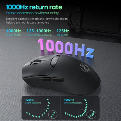iMICE G206 Tri-Mode Wireless Gaming Mouse Lightweight Screen 12800DPI Rechargeable, G206