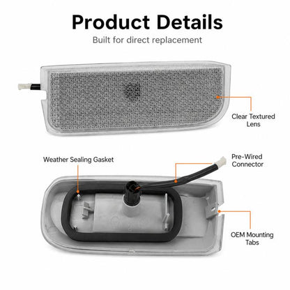 For Land Rover Range Rover Executive L322 Rear License Plate Brake Light, Left XFD000053, Right XFD000043