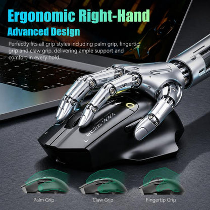 iMICE G205 Tri-Mode Wireless Gaming Mouse With Smart Display Screen 12800 DPI Rechargeable Ergonomic Mouse