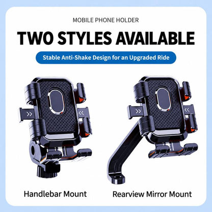 Electric Motorcycle Shake-Stabilized Navigation Phone Holder, Handlebar, Rearview Mirror