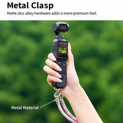 Cwatcun D232 Camera Lanyard 2 In 1 Crossbody Neck Strap Adjustable Wrist Rope With 1/4 Screw Quick Release Clasp, Small Pink, Small Light Gray, Medium Light Gray
