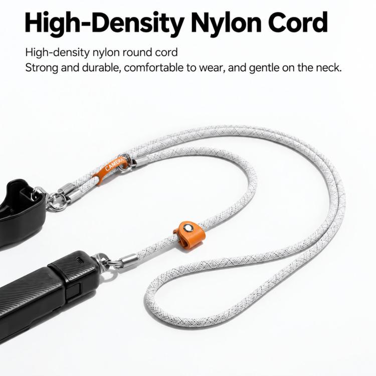 Cwatcun D232 Camera Lanyard 2 In 1 Crossbody Neck Strap Adjustable Wrist Rope With 1/4 Screw Quick Release Clasp, Small Pink, Small Light Gray, Medium Light Gray