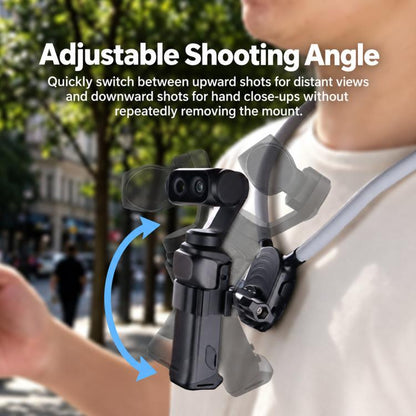 For Insta360 Luna Ultra Quick Release Neck Mount and Wrist Strap Kit Hands-Free Cycling POV Harness Bracket Set, Neck Mount and Wrist Strap Kit