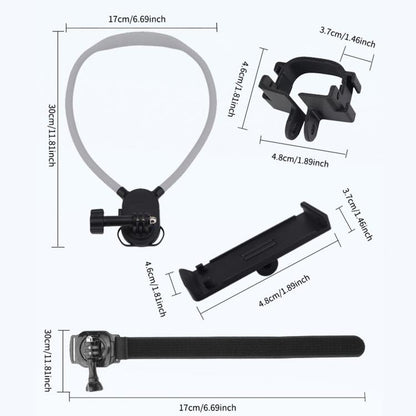 For Insta360 Luna Ultra Quick Release Neck Mount and Wrist Strap Kit Hands-Free Cycling POV Harness Bracket Set, Neck Mount and Wrist Strap Kit