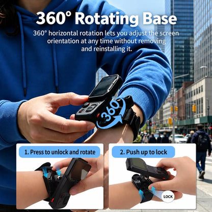 For Insta360 Luna Ultra Screen Module 360-degree Rotatable Wrist Strap Mount Kit Wristband Holder, Wrist Strap Mount Kit