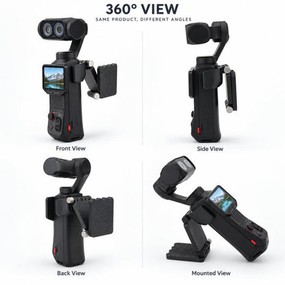 For Insta360 Luna Pro / Ultra Wrap-around Magnetic Mount Holder Adjustable Angle Foldable Hands Free Bracket, Wrap-around