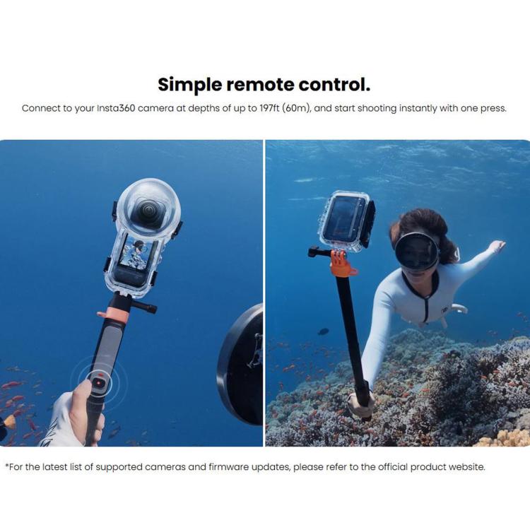For Insta360 X6 / X4 Air / X5 / Ace Pro 2 Original Underwater Selfie Stick With Remote, Underwater Selfie Stick