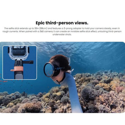 For Insta360 X6 / X4 Air / X5 / Ace Pro 2 Original Underwater Selfie Stick With Remote, Underwater Selfie Stick