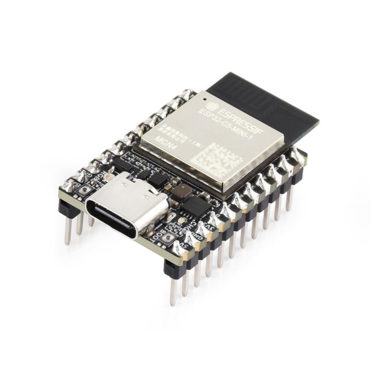 Waveshare ESP32-C5 Mini Dual-Band Wi-Fi 6 Development Board, 240MHz Single-Core Processor, with Pinheader, Without Pinheader